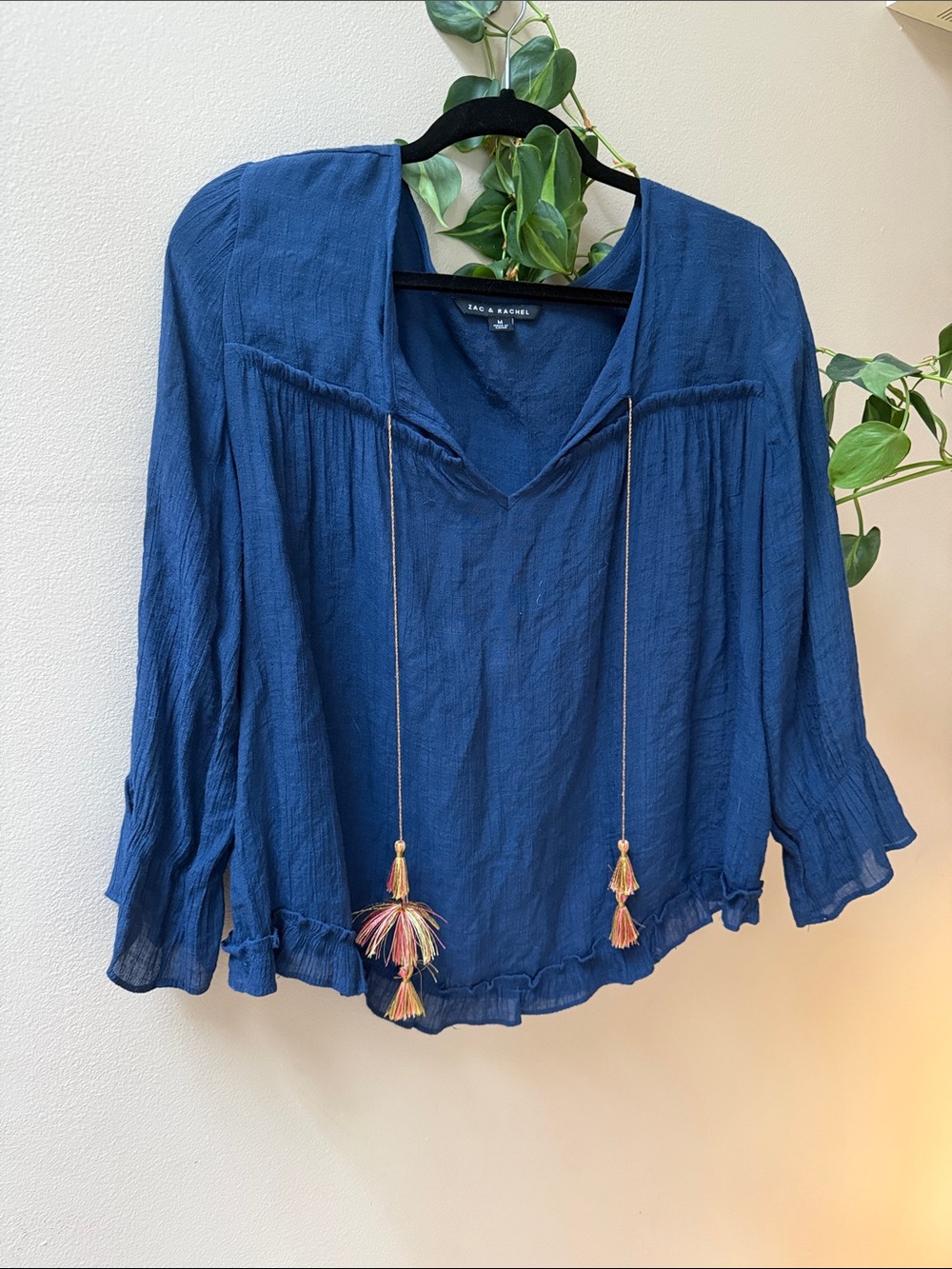 Zac & Rachel Indigo Blue Tassel Tunic